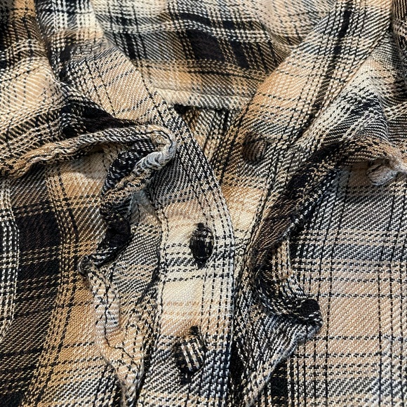 Velvet Heart Ruffled V-Neck Yellow and Black Blouse - Size M - Picture 3 of 5